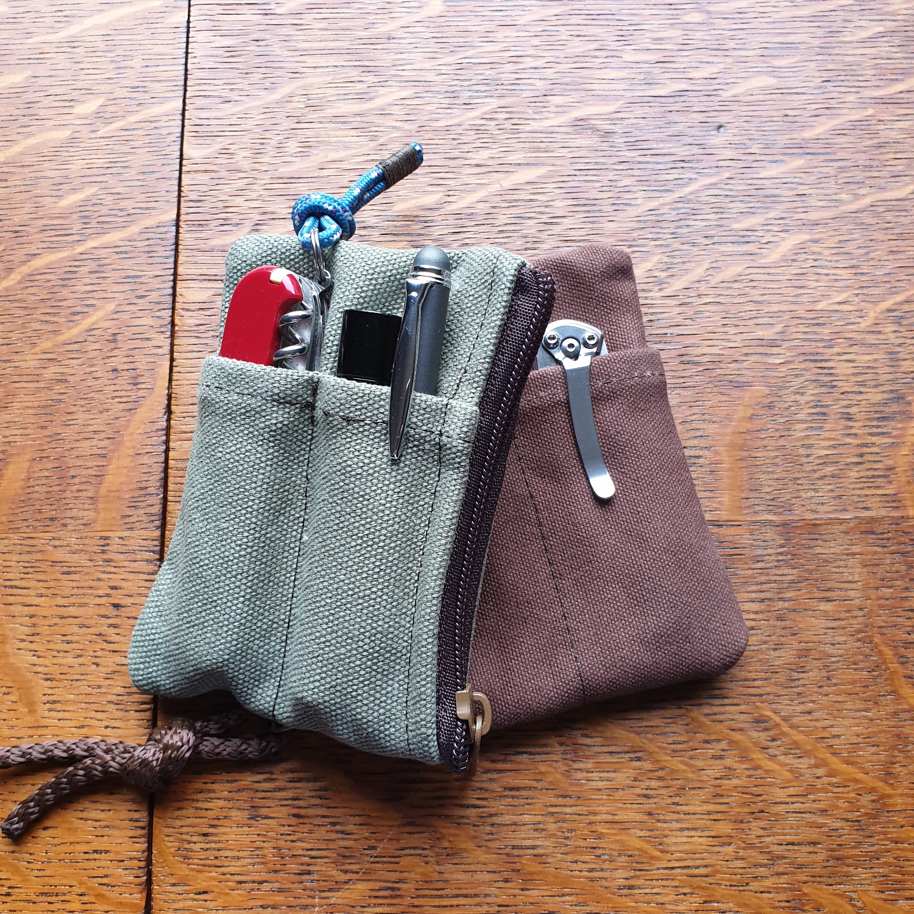 Minimal wallet EDC organizer Canvas pocket Organizer Etsy