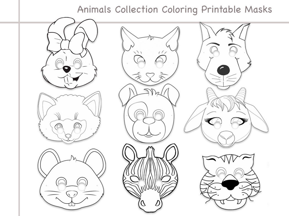 Printable Dog Mask Coloring Pages