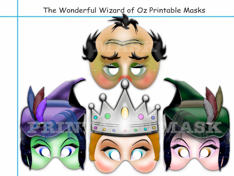 Unique Wizard of Oz Printable Maskselements Oz Party | Etsy