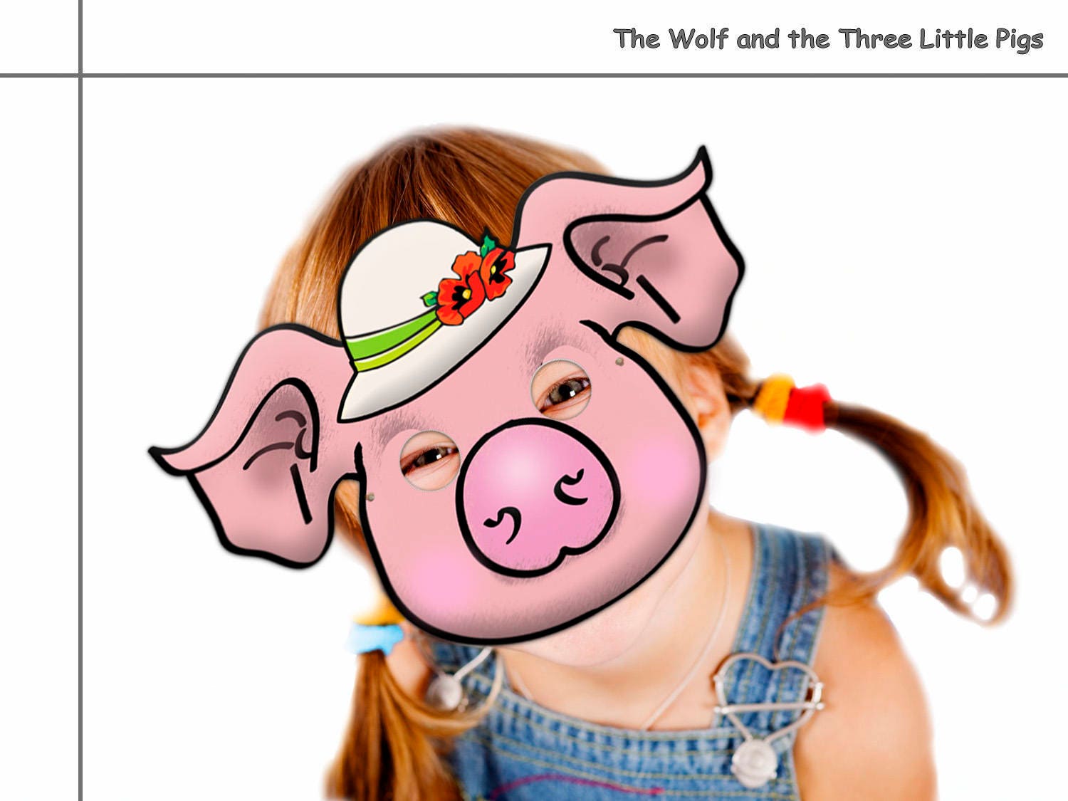 Unique Wolf and the Three Little Pigs Printable Masks party Etsy
