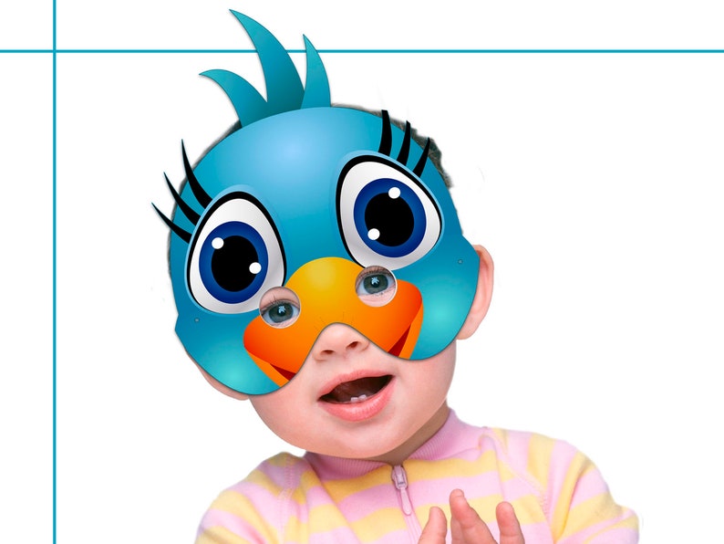 Birds Printable Masks paper mask photo booth props Birds Etsy