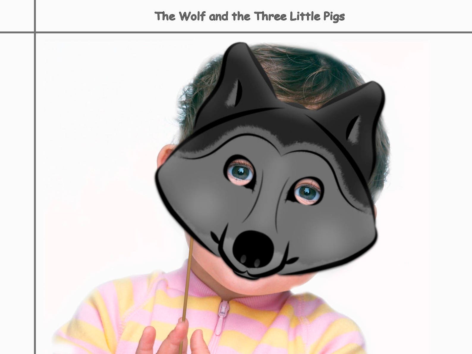 Unique Wolf and the Three Little Pigs Printable Masks Party | Etsy