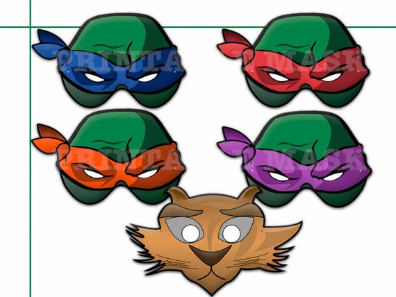 This is a graphic of Ninja Turtle Printable Mask inside color This is an image of Ninja Turtle Printable Mask inside color