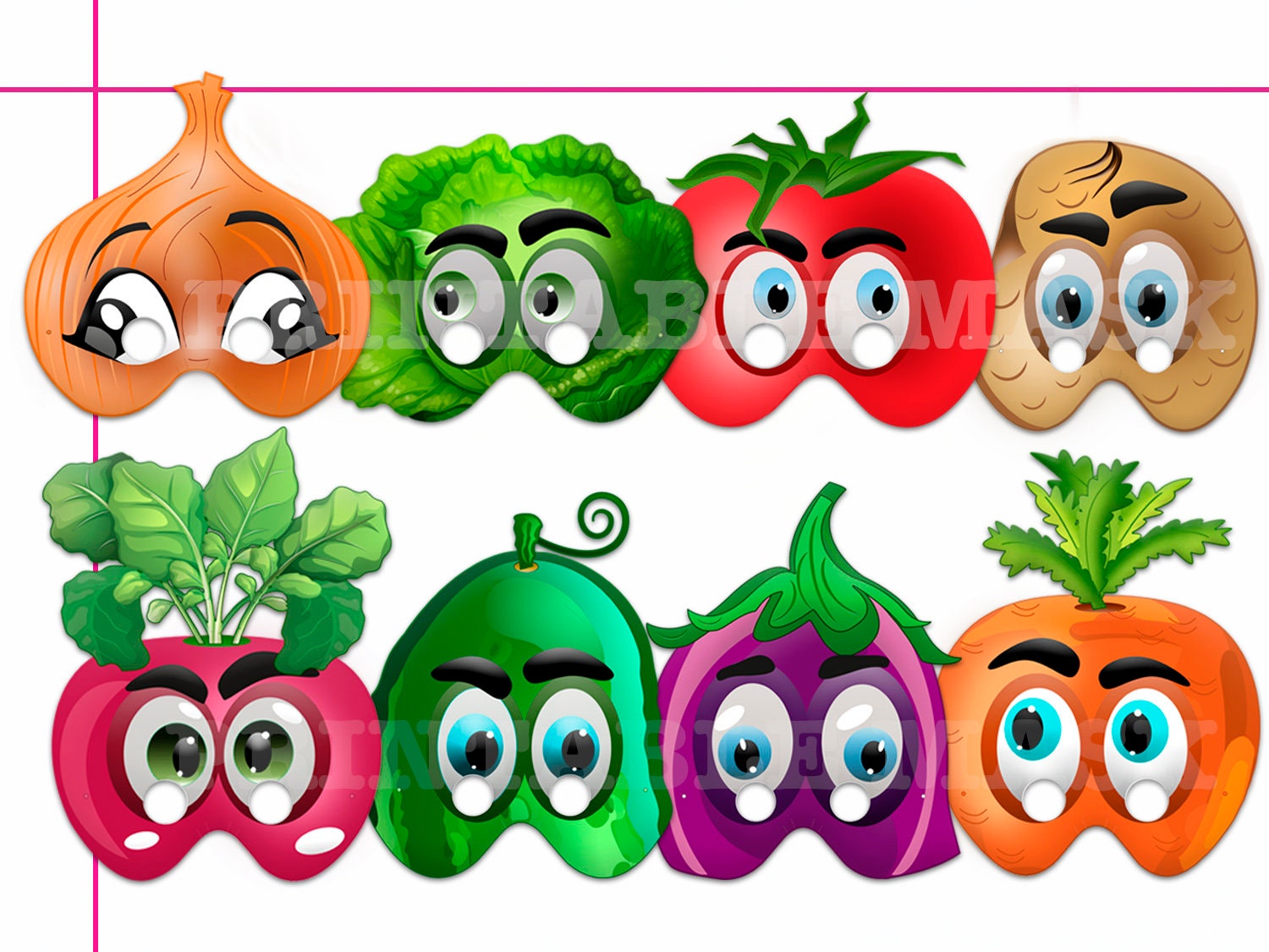 Маски овощи для детей на голову картинки