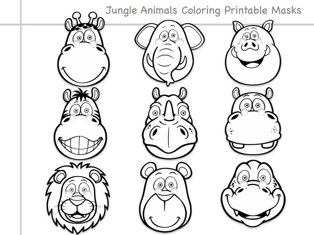 64 Coloring Pages Of Animal Masks  Latest Free
