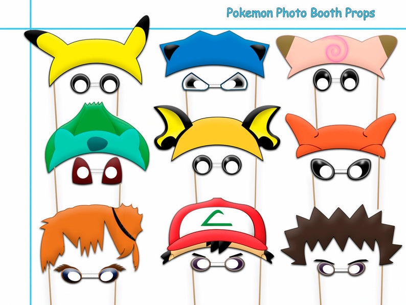 Pokemon Printable Picture Booth Props Variety+Absolutely free Things, birthday principle, prop, costume up, pokemon bash decor picture about Halloween Photo Booth Props Printable Free named Pokemon Printable Image Booth Props Variety+Totally free Materials, birthday strategy, prop, costume up, pokemon get together decor