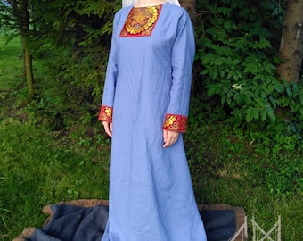 Viking Slavic Rus underdress, Linen dress, Early Medieval dress, Reenactment