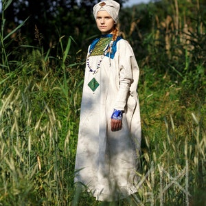 Moshchevaya Balka dress, Alanian dress, Alans, linen underdress