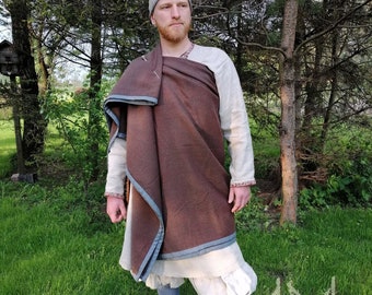 Early medieval Viking woolen rectangle coat, Diamond twill coat, Viking costume, reenactment