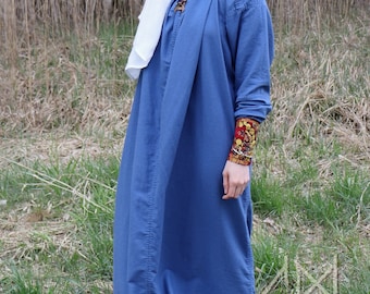 Pskov dress, viking dress, Rus dress, dress with pleated neckline