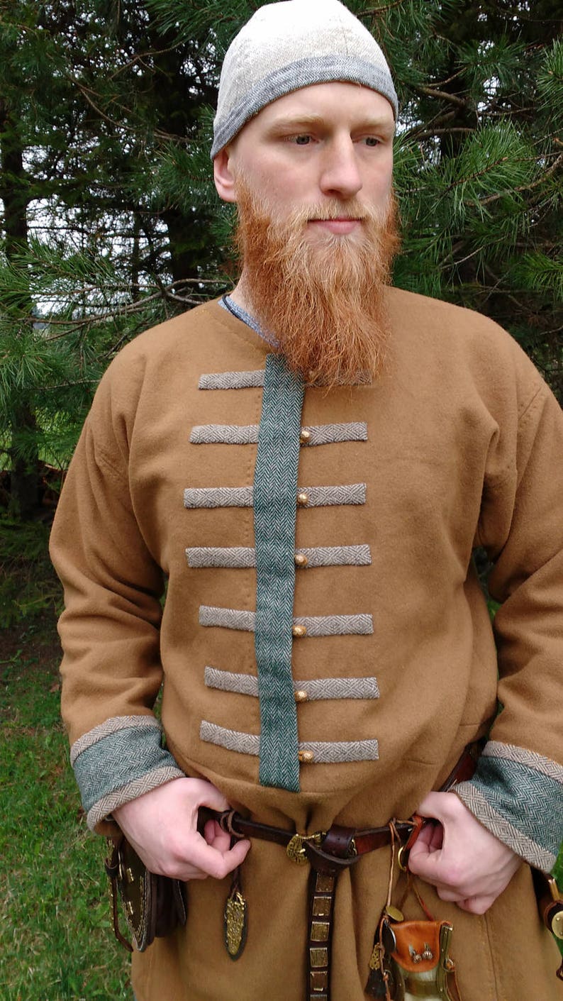Early Medieval Viking Rus woolen tunic Viking Birka Costume | Etsy
