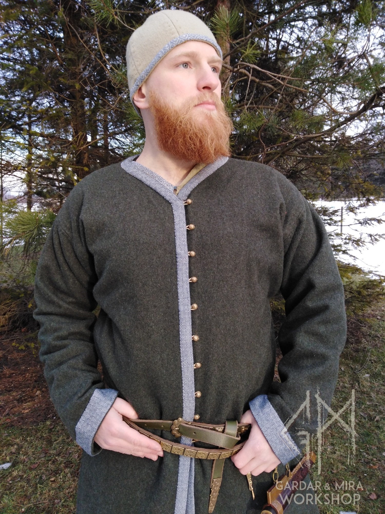 Early Medieval Viking Rus Woolen Men's Caftan Viking - Etsy Israel