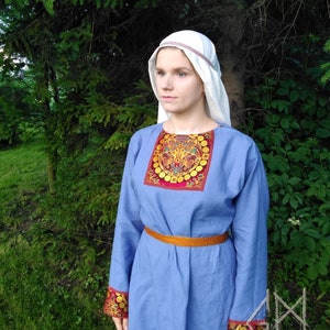 Viking Slavic Rus Underdress, Linen Dress, Early Medieval Dress ...