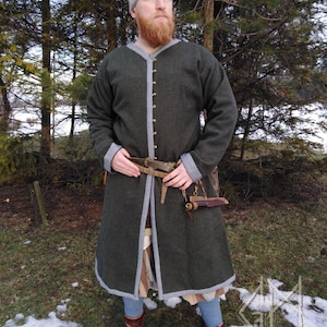 Early Medieval Viking Rus Woolen Men's Caftan, Viking Costume ...