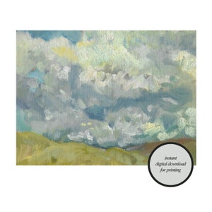 Clouds. Printable from original oil painting. Instant digital | Etsy