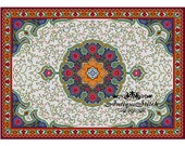 Vintage Carpet 23 Cross Stitch Pattern PDF Antique Dollhouse Miniature Rug Berlin woolwork pattern Tapestry Needlepoint