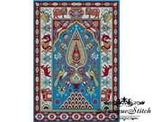 Vintage Carpet 01 Cross Stitch Pattern PDF Antique Dollhouse Miniature Rug Vintage Carpet cross stitch