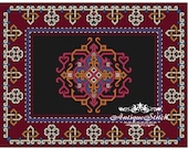 Vintage Carpet 26 Cross Stitch Pattern PDF Antique Dollhouse Miniature Rug Berlin woolwork pattern Tapestry Needlepoint