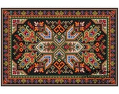 Vintage Carpet 4 Cross Stitch Pattern PDF Antique Dollhouse Miniature Rug Berlin woolwork pattern Tapestry Needlepoint