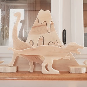 13Pc Dinosaur Scene | Scroll Saw PDF Pattern | Thimble Lamb