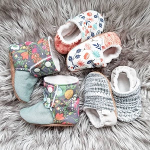 Riverlyn Bootie & Slipper Pattern | a0/projector file | Newborn to 24months