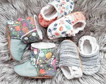 PATTERN Riverlyn Bootie & Slipper Pattern | a0/projector file | Newborn to 24months