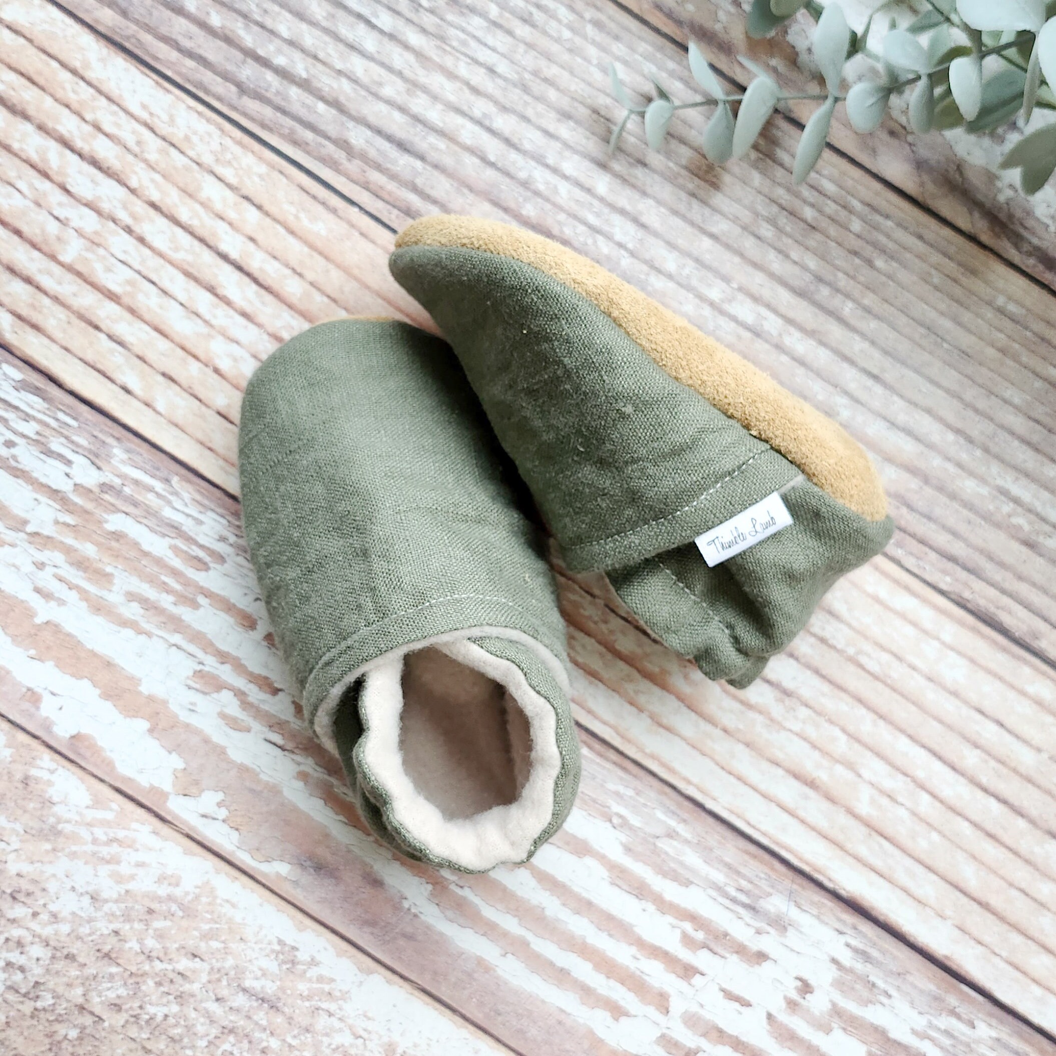12-18m Stay on Slippers | Riveryln | Thimble Lamb | Ready to Ship