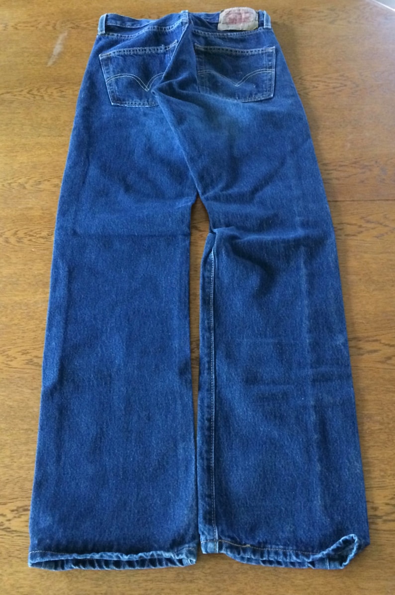 501 Zipper Fly Levi Jeans / 27 Waist / 34 Inseam / | Etsy