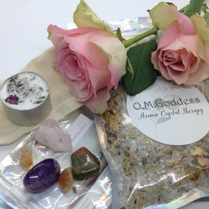 New Mum, Postpartum Care, luxury Healing Bath Potion with Crystals