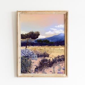 Corsica Nature Art Poster | Corsica island wall art | Corsica landscape home decor |Corsica France travel illustration