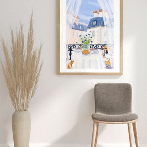 Paris themed decor-French Breakfast Art Print image 10