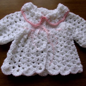 Crochet Baby Cardigan PATTERN in 5 sizes instant download, baby sweater, baby jacket, baby girl cardigan , baby girl  pattern