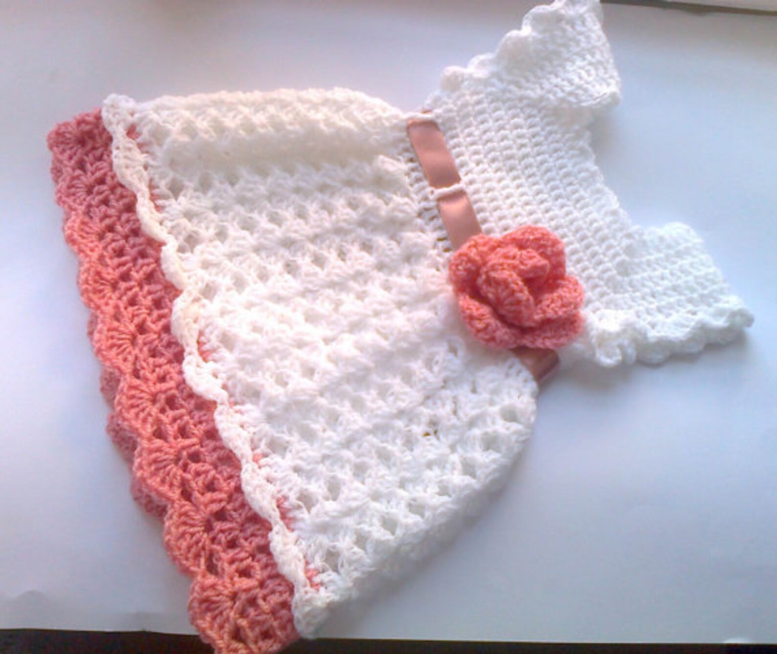 Crochet Pattern Baby Dress Pattern Pdf Flower Baby Dress Etsy
