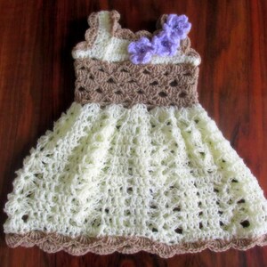 Crochet pattern - baby dress in size newborn thru 12 months