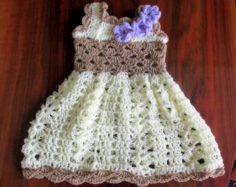 Crochet pattern - baby dress in size newborn thru 12 months