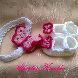 Baby Crochet ballerina shoes and headband Pattern Newborn up to 12 months   Baby shoes, Ballerina Slippers