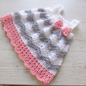 vestito da bambino chevron, modelli per ragazze pdf, modello di vestito pdf, vestito da portare a casa, modello di vestito per neonati, modello all'uncinetto, modello di vestito per bambini