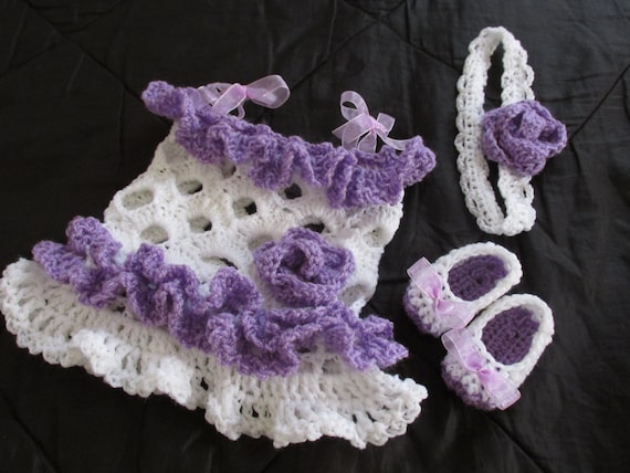 lacy crochet baby dress pattern