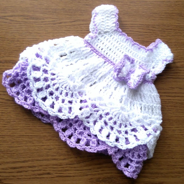 Crochet Pattern Crochet Instruction How to crochet baby dress size newborn 0-3, 3-6 6-9, 9-12 months Diy  dress Infant dress Easy Baby Dress
