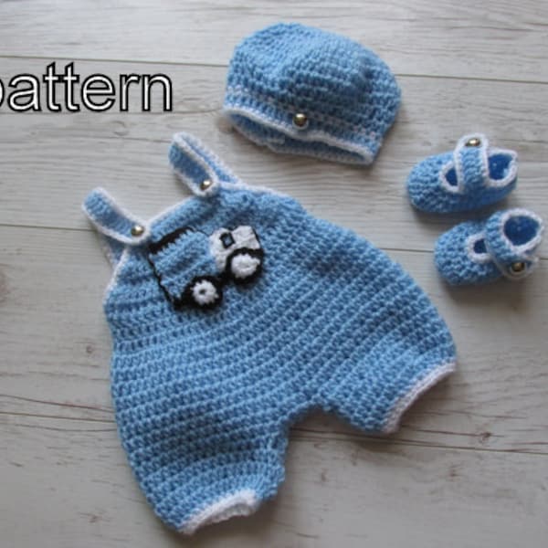 Baby pants , booties and hat PATTERN  - size 0-3 months- PDF crochet instructions, diy baby pants
