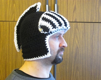 Crochet Knight Helmet Pattern: Adult Size, Removable Visor (PDF Pattern)