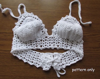 bikini pattern, sexy top pattern, bikini top pattern, bathing suit pattern, festival bikini top, easy bikini pattern, crochet bikini