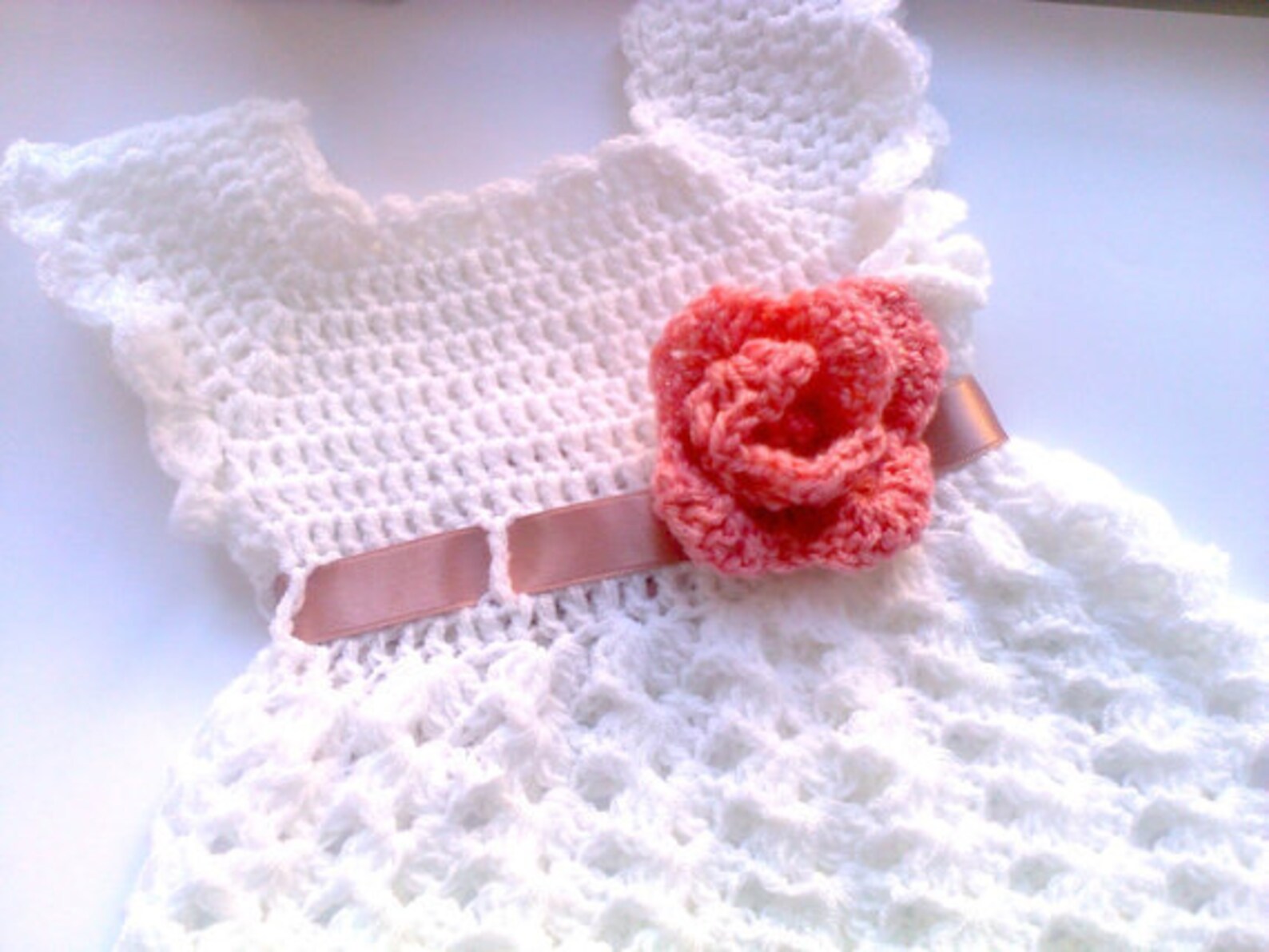 Crochet Pattern Baby Dress Pattern Pdf Flower Baby Dress Etsy