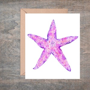 Carte étoile de mer. Une seule carte ou un jeu de 4 cartes. Étoile de mer rose. Carte vierge. Carte nautique. Carte côtière.