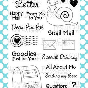 Pen Pals 4x6" Clear Photopolymer Stamp Set