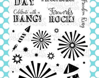 Fireworks 4x6" Clear Photopolymer Stamp Set