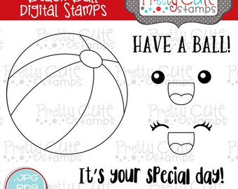 Beach Ball DIGITAL Stamp Set