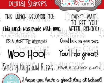 Lunch Box Notes DIGITAL Stamp Set