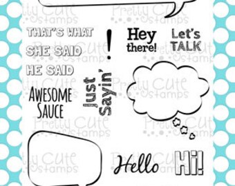 Let's Talk 4x6" Clear Photopolymer Stamp Set