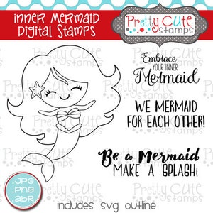 Inner Mermaid DIGITAL Stamp Set
